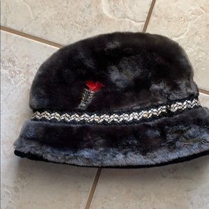 Faux fur vintage hat